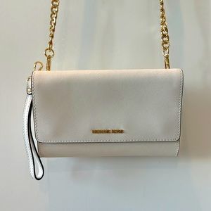 Michael Kors Jet Set Travel 3 in 1 Wallet Clutch Crossbody Leather Bag Purse